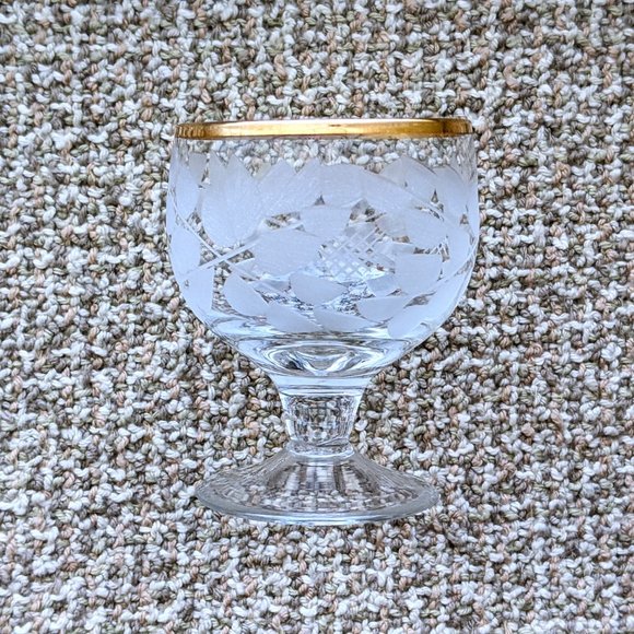 5 Russian Gus Khrustalny Liquor Vodka Crystal Glasses Gold Trim Set Of Five 5 - Picture 6 of 6